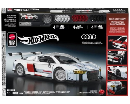 Klocki Mattel Brick Shop Hot Wheels Elite Series 15 Audi R8 LMS Deluxe Version JNM81