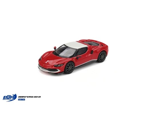 BBR Models Ferrari 296 GTB Asseto Fiorano F2004 Tribute Livery Red White BBRFER64041