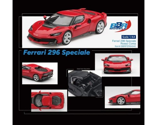 BBR Models Ferrari 296 Speciale Rosso Corsa BBRFER64042
