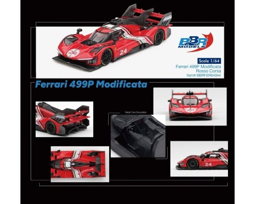 BBR Models Ferrari 499P Modificata Rosso Corsa BBRFER64044