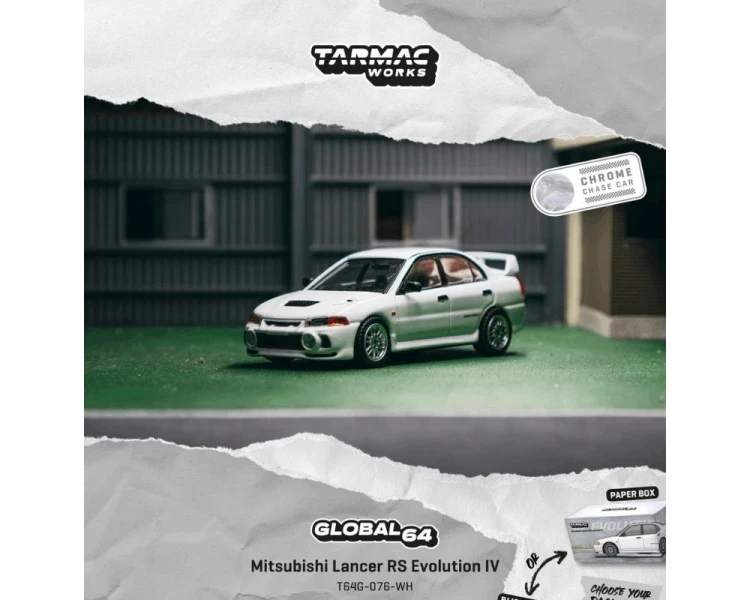 Tarmac Works Mitsubishi Lancer RS Evolution IV White T64G-076-WH