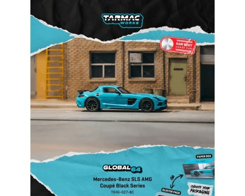 Tarmac Works Mercedes-Benz SLS Black Series Baby Blue Matt T64G-027-BC