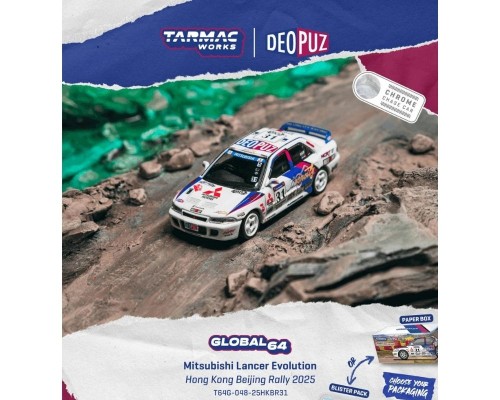 Tarmac Works Mitsubishi Lancer Evolution Hong Kong Beijing Rally T64G-048-25HKBR31