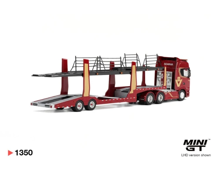 Mini GT #1350 Scania 770S A6x4NA Car Transporter V8 50th Anniversary MGT01350
