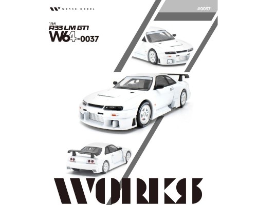 Works Model Nissan Skyline GT-R R33 LM GT1 White W640037