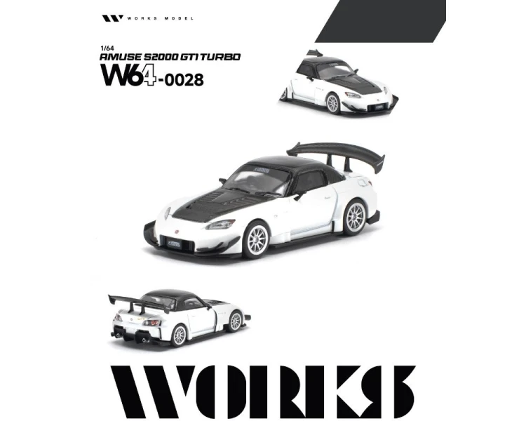 Works Model Honda S2000 Amuse GT1 Turbo White W640028
