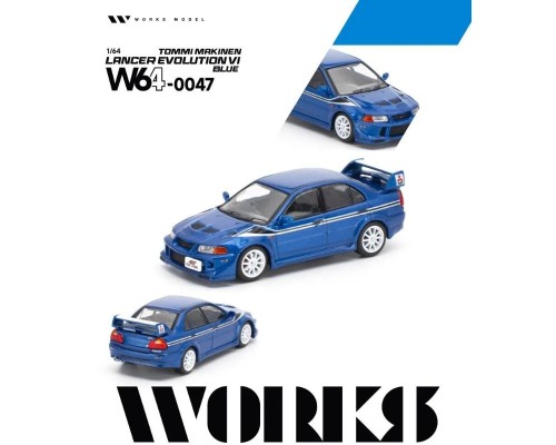 Works Model Mitsubishi Lancer Evolution VI Tommi Makinen Edition Blue W640047
