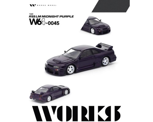 Works Model Nissan Skyline GT-R R33 LM Midnight Purple W640045