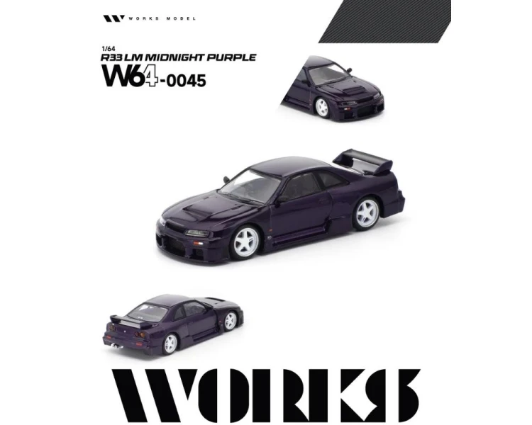 Works Model Nissan Skyline GT-R R33 LM Midnight Purple W640045