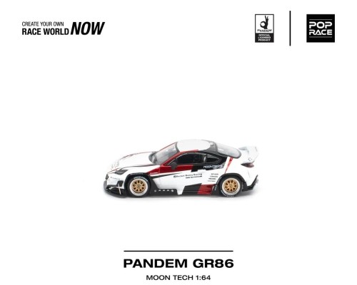 Pop Race Pandem Toyota GR86 Moontech White Red PR640338