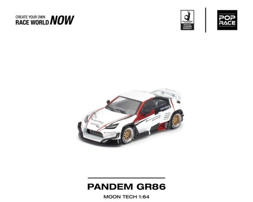 Pop Race Pandem Toyota GR86 Moontech White Red PR640338
