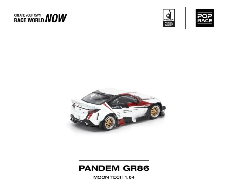 Pop Race Pandem Toyota GR86 Moontech White Red PR640338