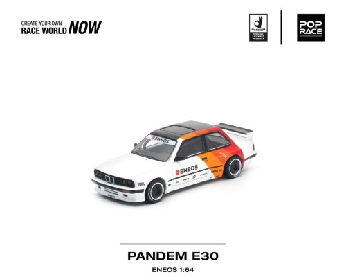 Pop Race Pandem BMW E30 Eneos White Orange Red PR640542