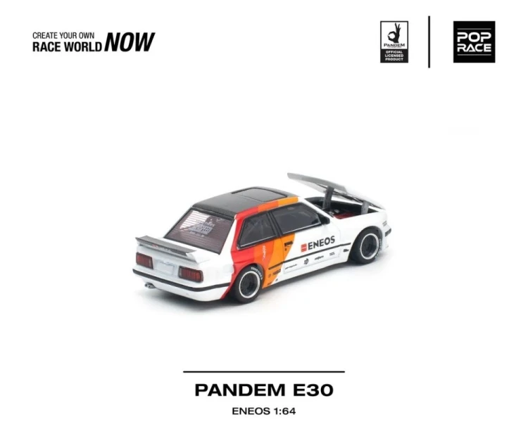 Pop Race Pandem BMW E30 Eneos White Orange Red PR640542