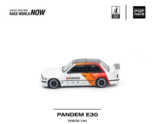 Pop Race Pandem BMW E30 Eneos White Orange Red PR640542