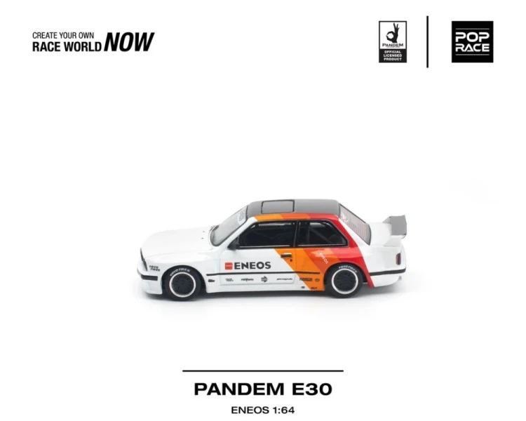 Pop Race Pandem BMW E30 Eneos White Orange Red PR640542