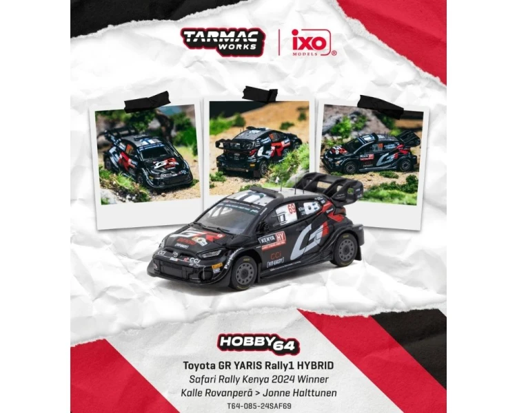Tarmac Works Toyota GR Yaris Rally1 Hybrid Safari Rally Kenya 2024 Winner T64-085-24SAF69
