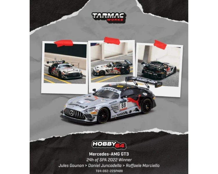 Tarmac Works Mercedes-AMG GT3 24 Hrs Spa 2022 Winner T64-062-22SPA88