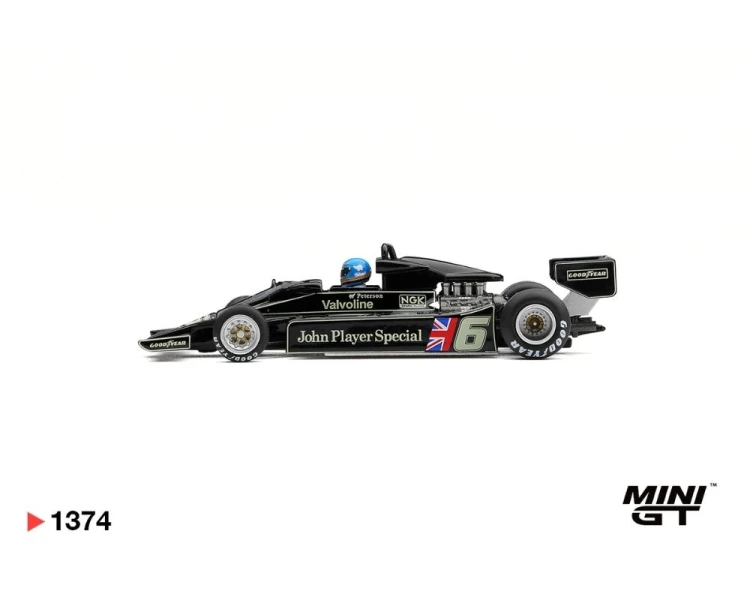 Mini GT #1374 Lotus 78 #6 Ronnie Peterson 1978 South African GP Winner MGT01374