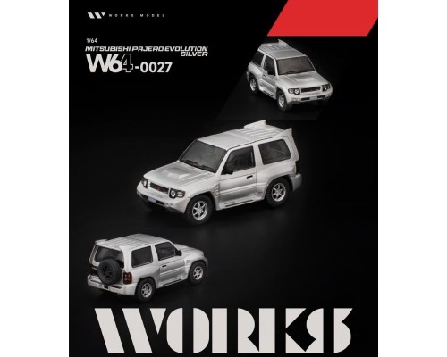 Works Model Mitsubishi Pajero Evolution Silver W640027