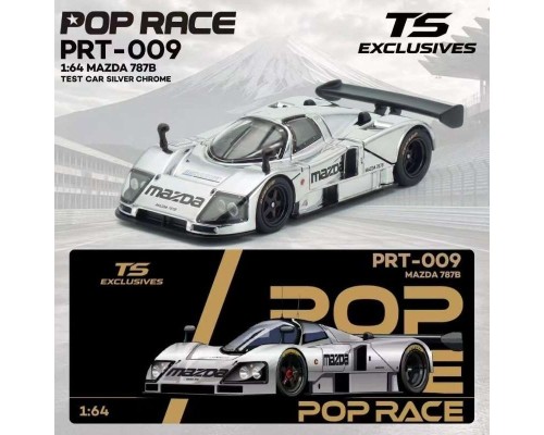 Pop Race Mazda 787B Test Car Tokyo Station Exclusives Silver Chrome PRT009