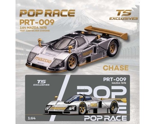Pop Race Mazda 787B Test Car Tokyo Station Exclusives Silver Chrome PRT009