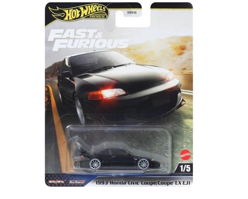 Hot Wheels Premium Fast and Furious 1993 Honda Civic Coupe EX EJ1 JBL90