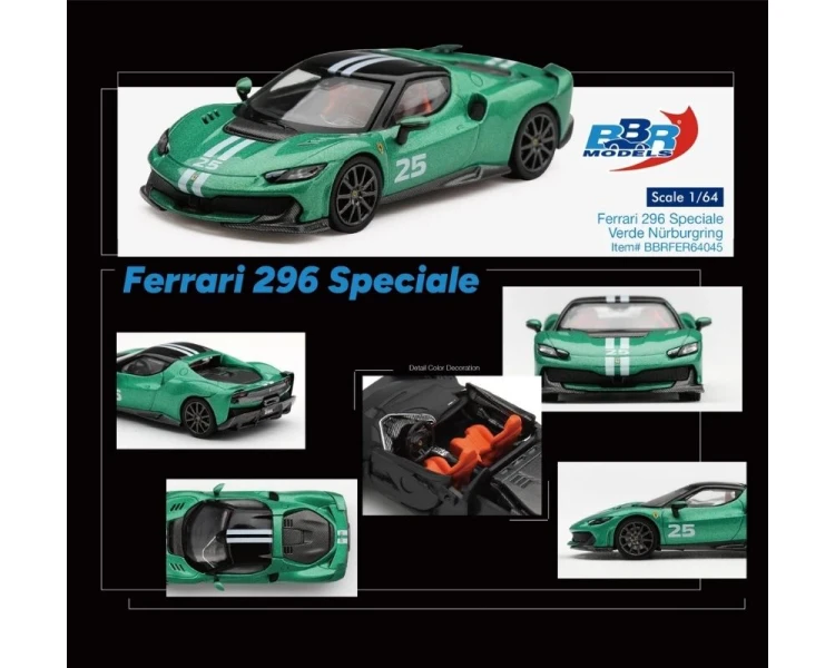 BBR Models Ferrari 296 Speciale #25 Verde Nurburgring BBRFER64045