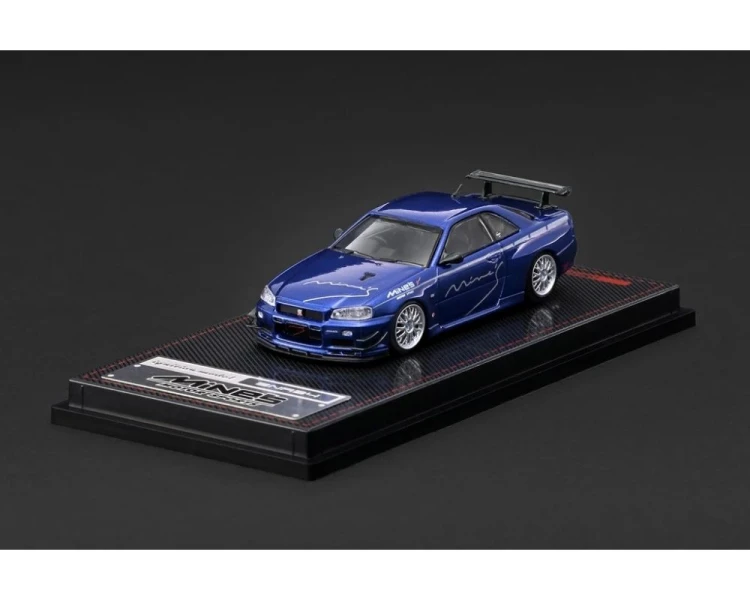 Ignition Model Nissan Skyline GT-R Mine's R34 Blue Metallic IG4094