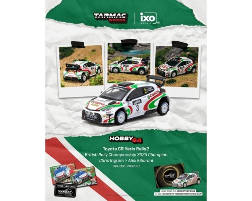 Tarmac Works Toyota Yaris GR Rally1 Hybrid #3 British Rally Championship T64-092-24BRC03
