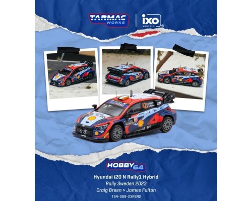 Tarmac Works Hyundai I20N Rally 1 Hybrid #42 Rally Sweden T64-089-23RS42