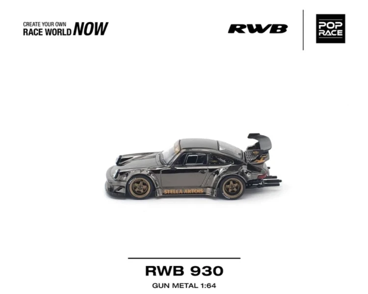 Pop Race Porsche RWB 930 Gun Metal PR640559