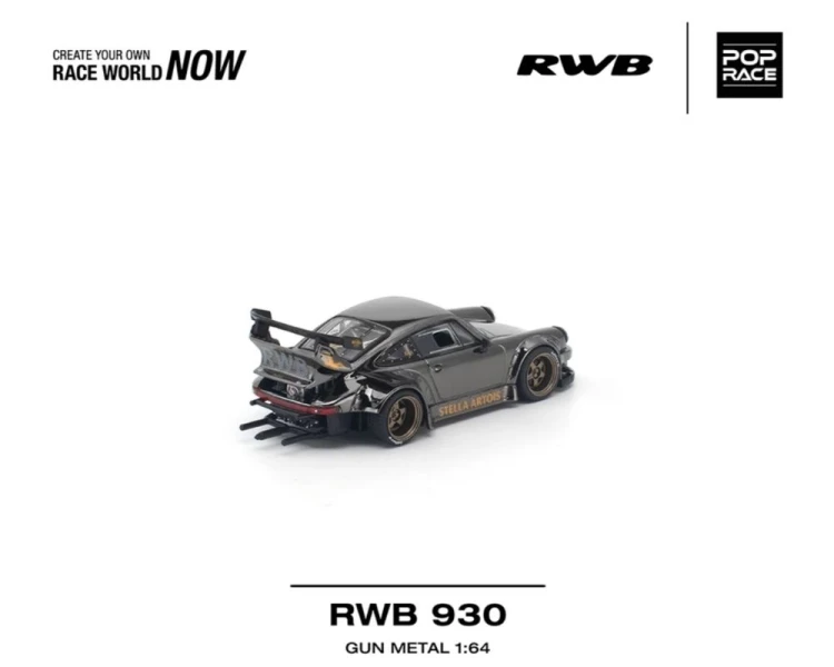 Pop Race Porsche RWB 930 Gun Metal PR640559