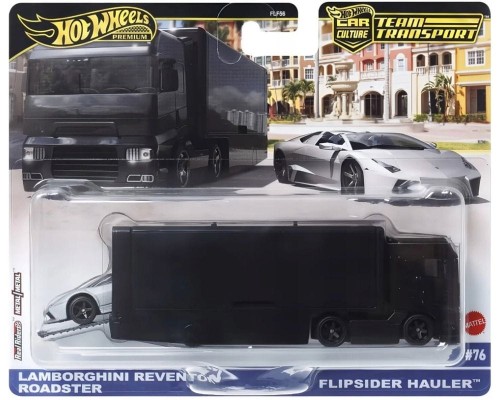Hot Wheels Premium Team Transport #76 Lamborghini Reventón Roadster and Flipsider Hauler JBM31