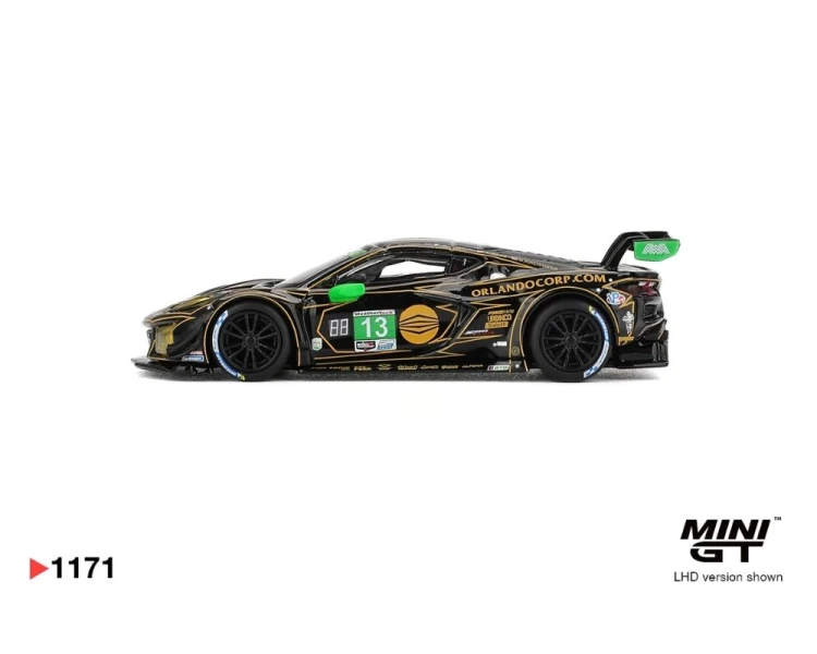 Mini GT #1171 Chevrolet Corvette Z06 GT3.R #13 AWA 2025 IMSA Daytona 24 Hrs MGT01171