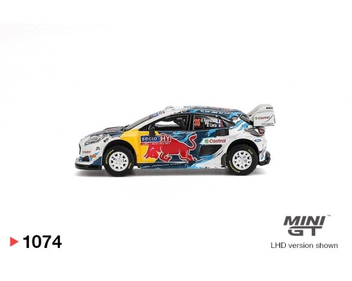 Mini GT #1074 Ford Puma Rally1 #16 M-Sport Ford WRT 2024 Rally Finland 3rd Place MGT01074