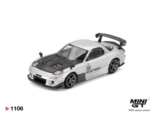 Mini GT #1106 Mazda RX-7 RE-Amemiya Silver Metallic MGT01106