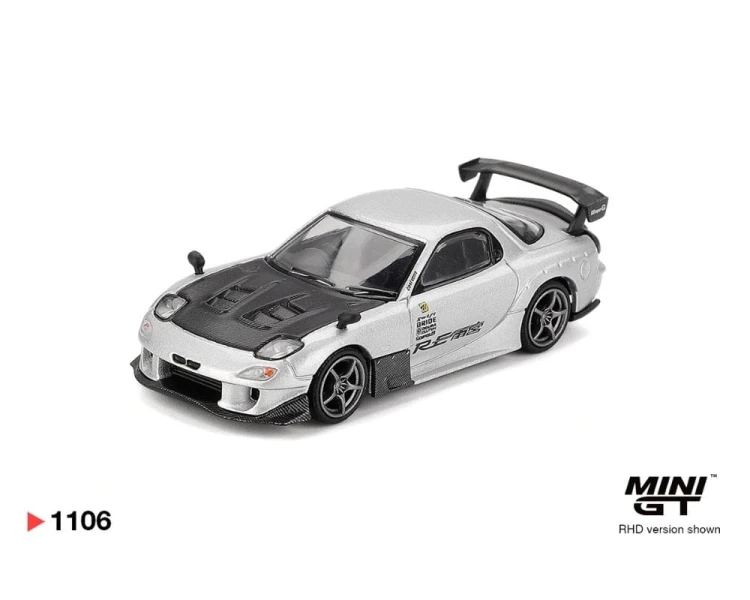 Mini GT #1106 Mazda RX-7 RE-Amemiya Silver Metallic MGT01106