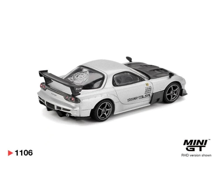 Mini GT #1106 Mazda RX-7 RE-Amemiya Silver Metallic MGT01106