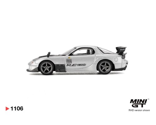 Mini GT #1106 Mazda RX-7 RE-Amemiya Silver Metallic MGT01106