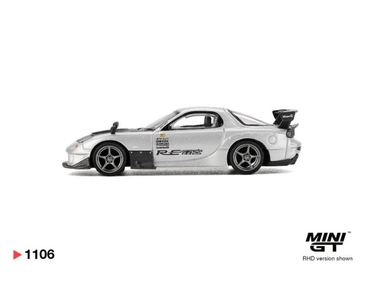 Mini GT #1106 Mazda RX-7 RE-Amemiya Silver Metallic MGT01106