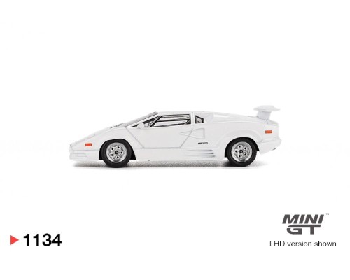 Mini GT #1134 Lamborghini Countach 25th Anniversary White MGT01134
