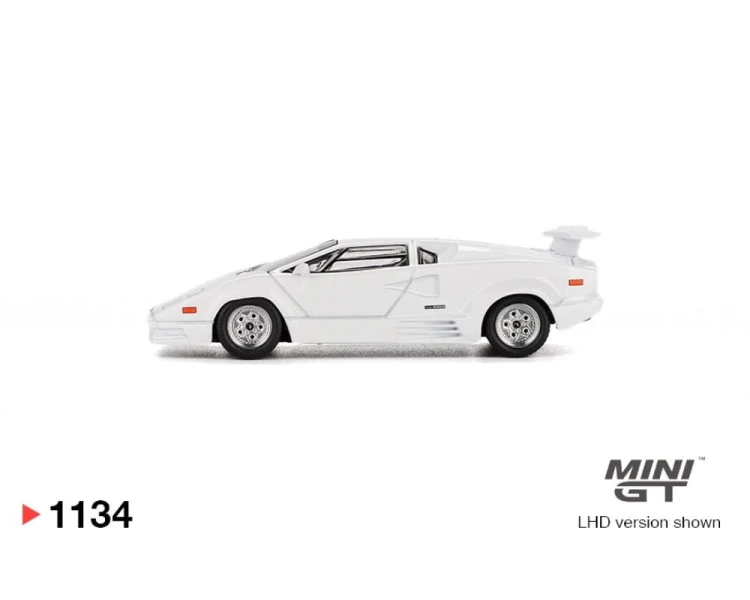 Mini GT #1134 Lamborghini Countach 25th Anniversary White MGT01134