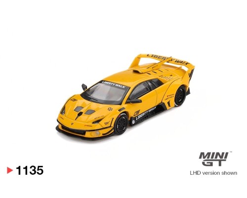Mini GT #1135 Lamborghini LB-Silhouette Works Murcielago GT Evo Yellow MGT01135