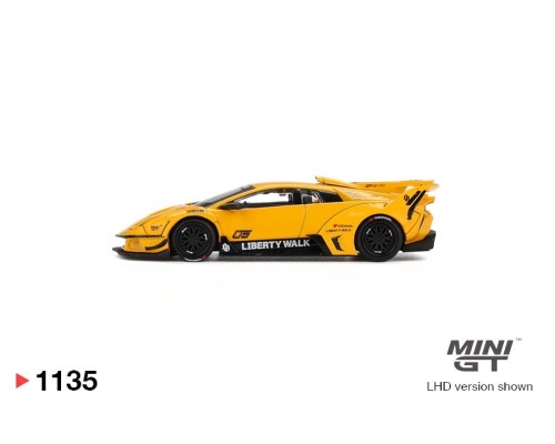 Mini GT #1135 Lamborghini LB-Silhouette Works Murcielago GT Evo Yellow MGT01135