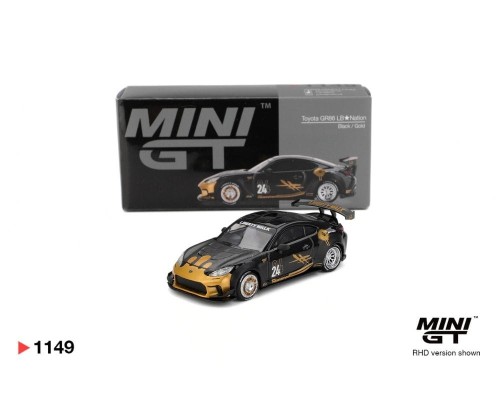 Mini GT #1149 Toyota GR86 LB Nation Black Gold MGT01149