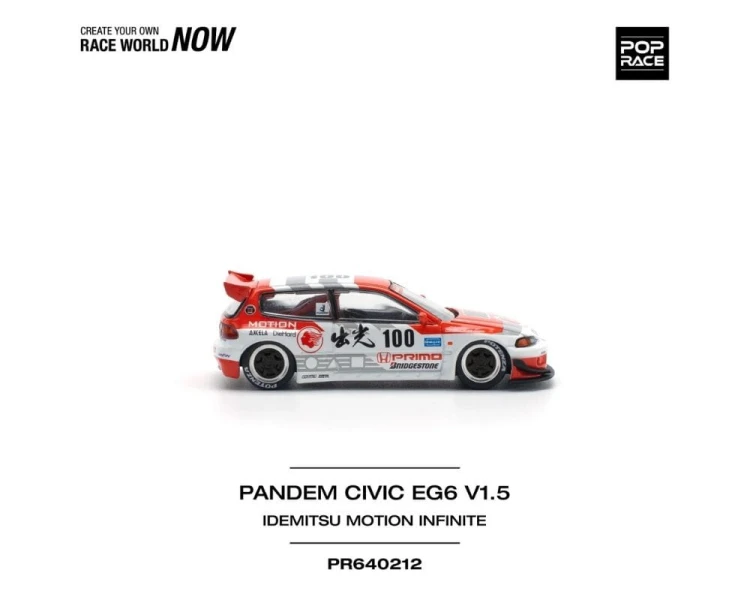 Pop Race Pandem Honda Civic EG6 v1.5 Idemitsu Motion Infinite PR64-0212