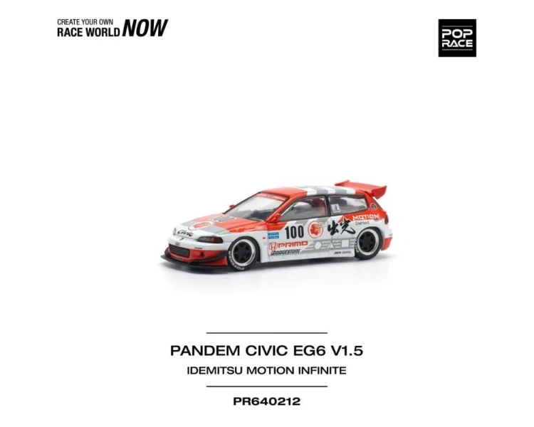 Pop Race Pandem Honda Civic EG6 v1.5 Idemitsu Motion Infinite PR64-0212