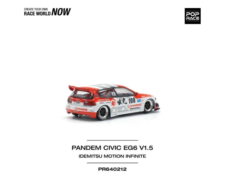 Pop Race Pandem Honda Civic EG6 v1.5 Idemitsu Motion Infinite PR64-0212