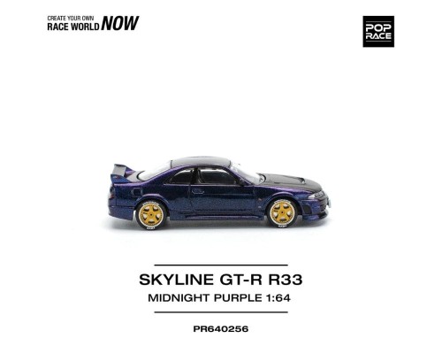 Pop Race Nissan Skyline GT-R R33 Midnight Purple PR64-0256